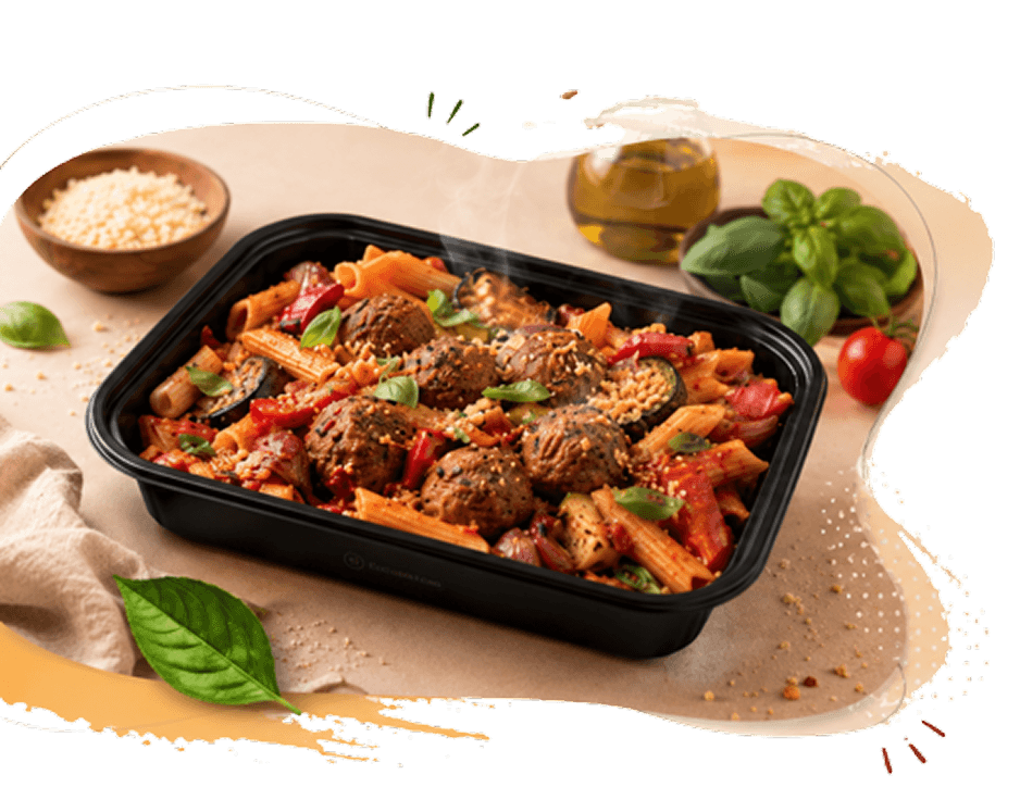 Fresh food pasta meal